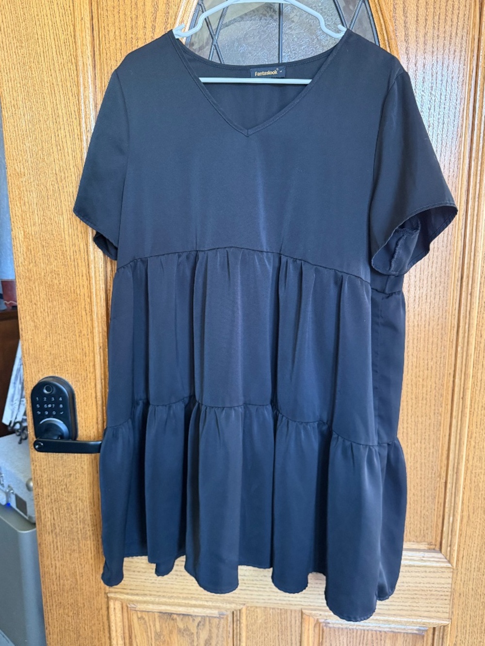 Fantaslook black babydoll dress with ruffles
